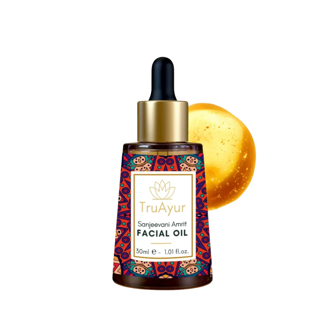 Aceite Facial Noche Anti-Aging Ayurvédico con Aceite de Bakuchi, Dátiles y Lichi