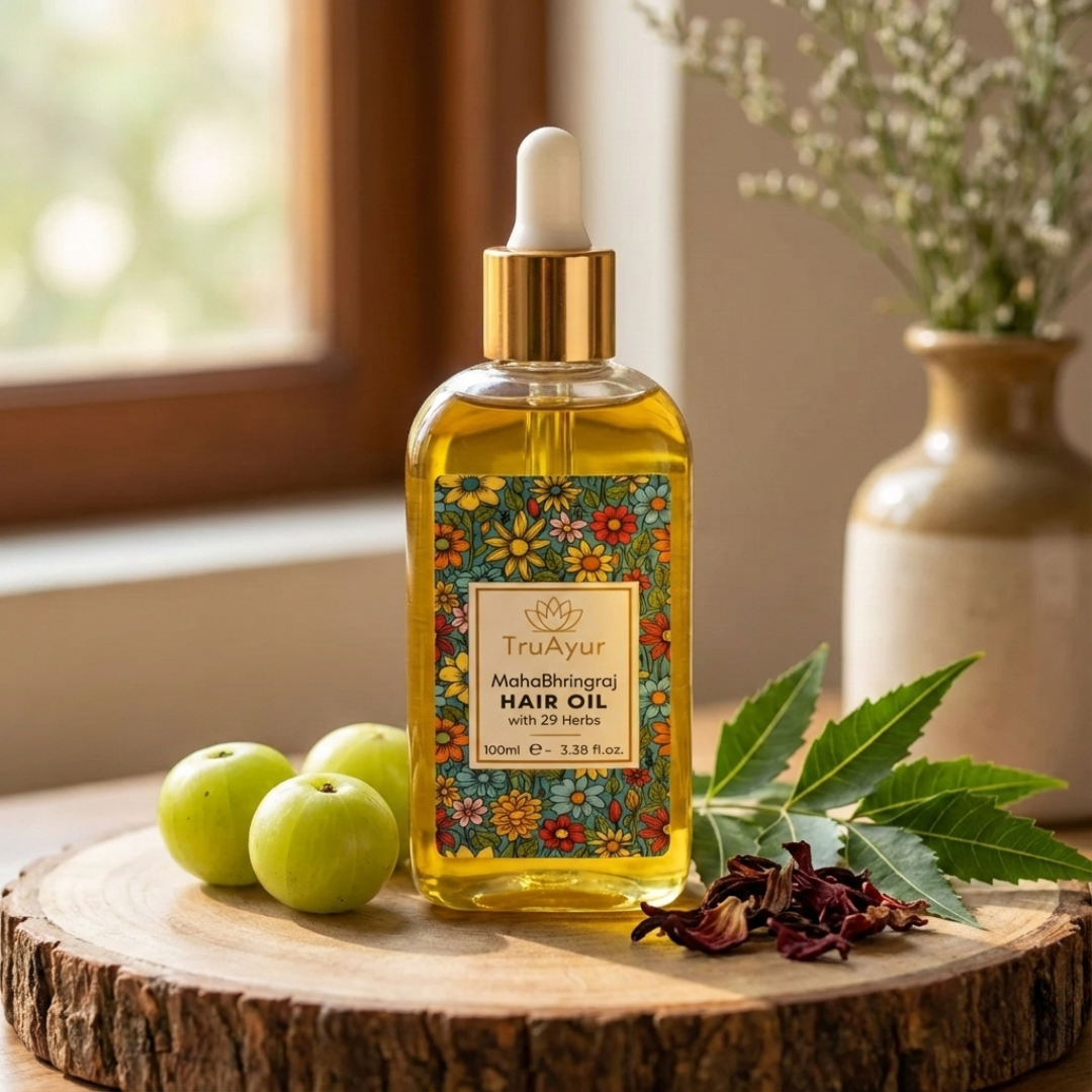 Olio Ayurvedico per il massaggio alla testa con 29 erbe per ridurre la caduta dei capelli combattere la forfora e riparare il cuoio capelluto