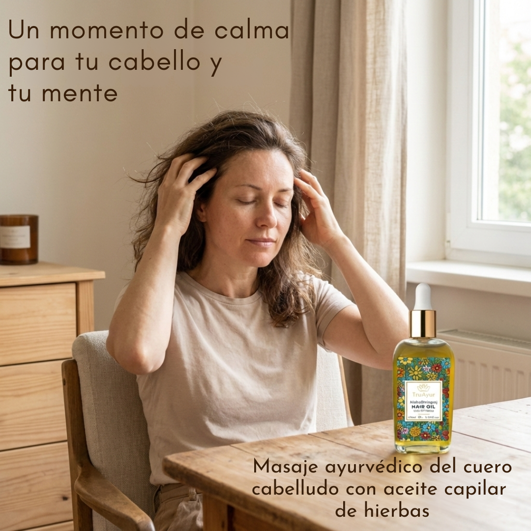 Olio Ayurvedico per il massaggio alla testa con 29 erbe per ridurre la caduta dei capelli combattere la forfora e riparare il cuoio capelluto