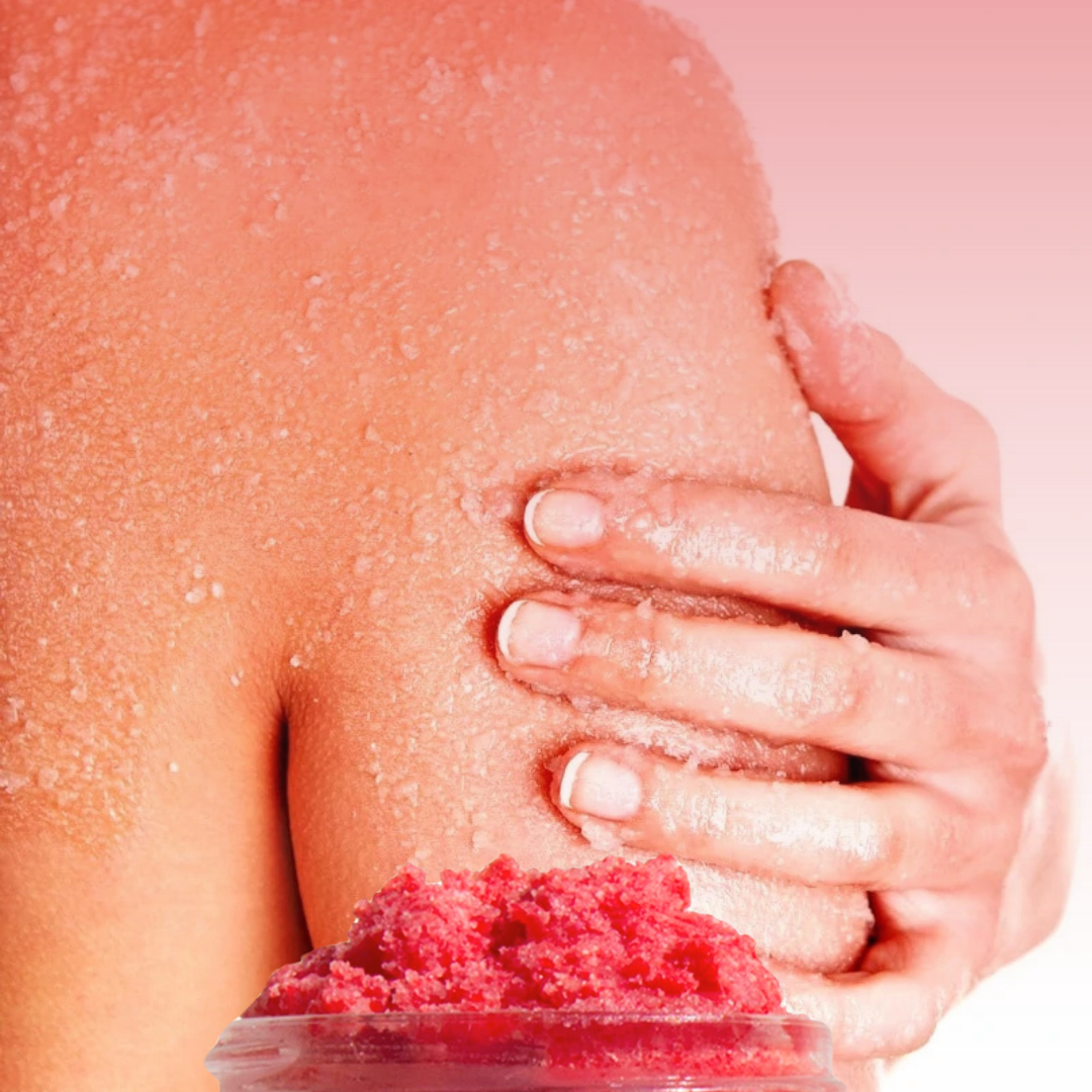 Exfoliante corporal de hibisco y rosa