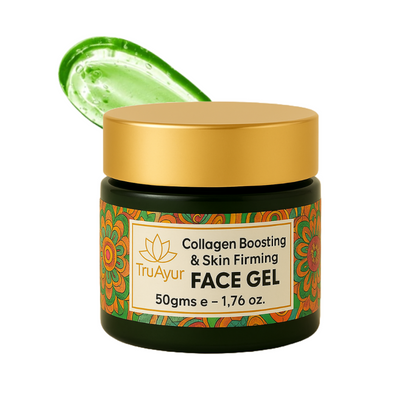 Gel facial reafirmante y estimulante del colágeno con cicatrices, aloe vera, té verde y moringa