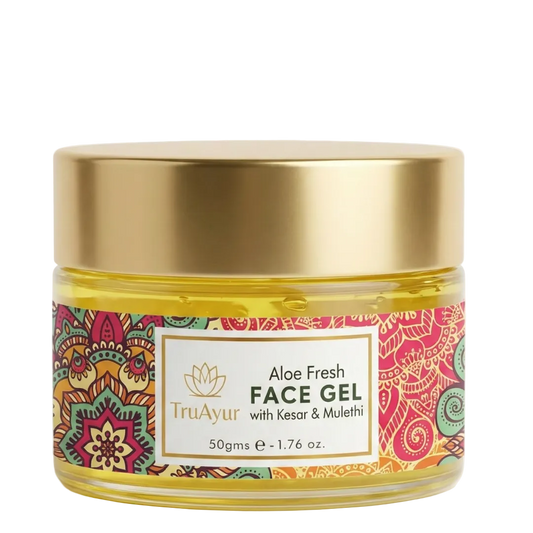 Aloe Fresh Gel facial con Kashmiri Kesar y Mulethi para un brillo radiante y una hidratación profunda