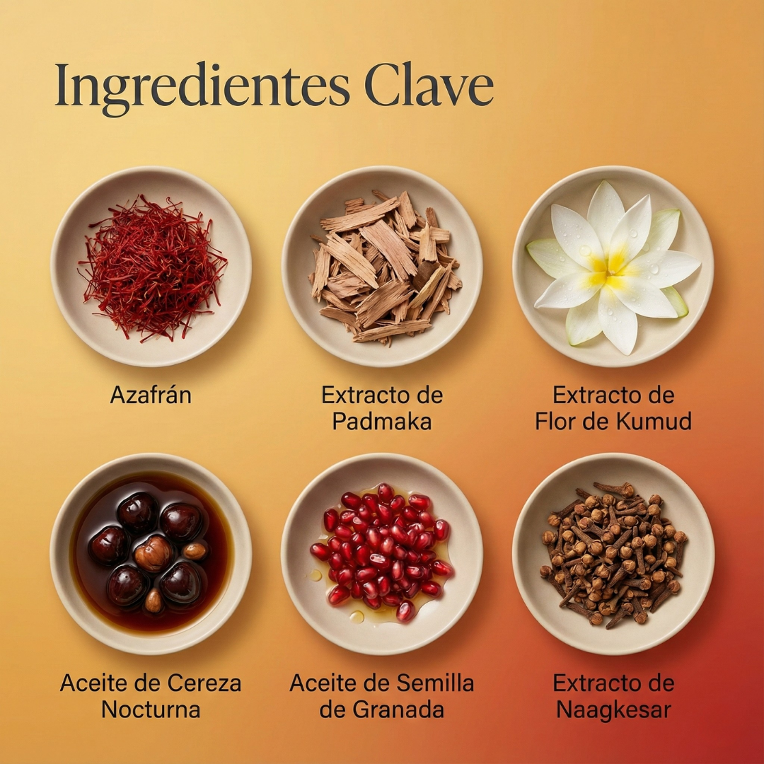 Aceite facial Zafferano con hebras de azafrán puro para una piel radiante, suave y rejuvenecida