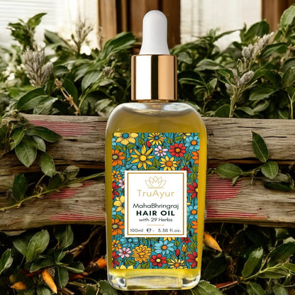 Olio Ayurvedico per il massaggio alla testa con 29 erbe per ridurre la caduta dei capelli combattere la forfora e riparare il cuoio capelluto