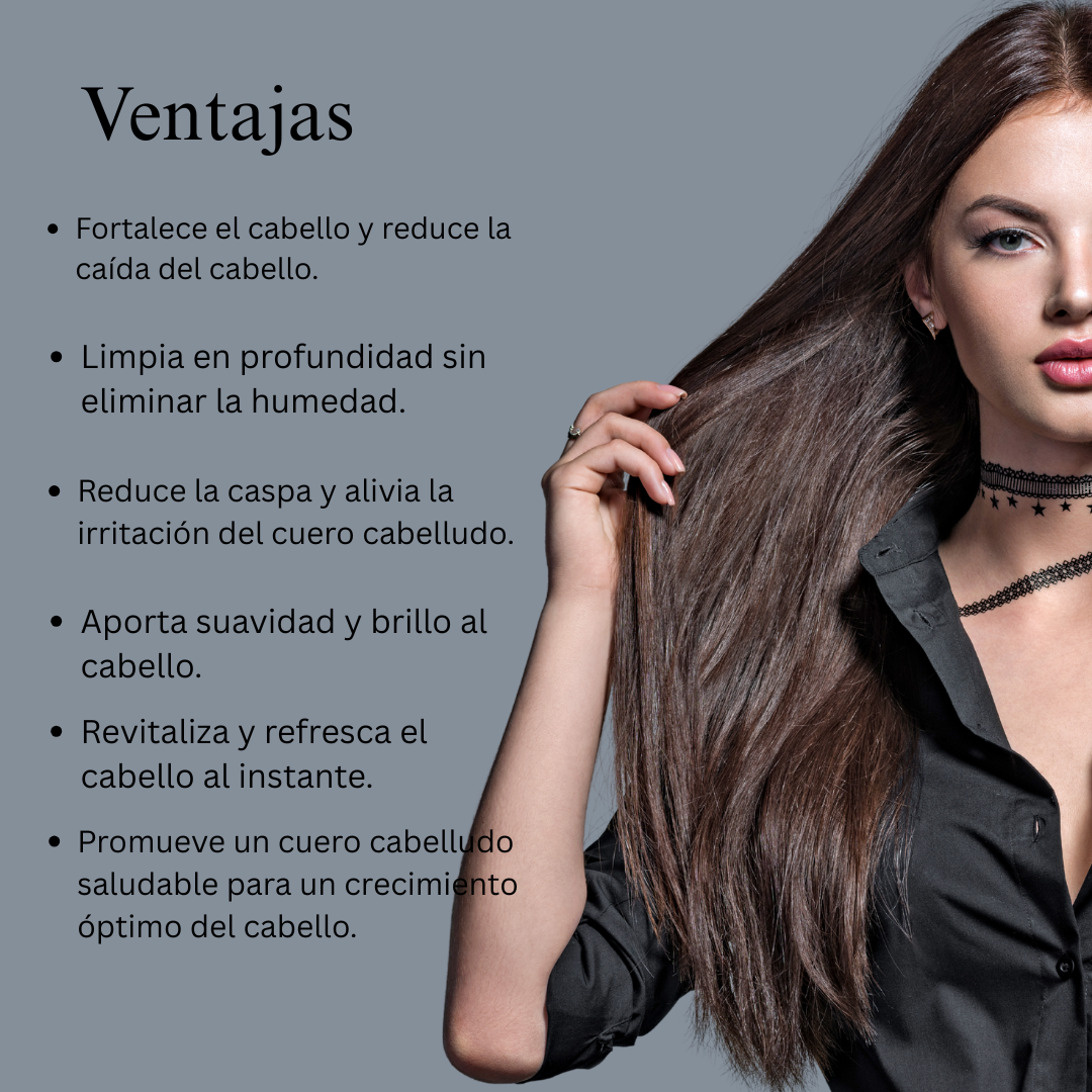 Combinación de reparación y revitalización del cabello (limpiador para el cabello y aceite para el cabello)