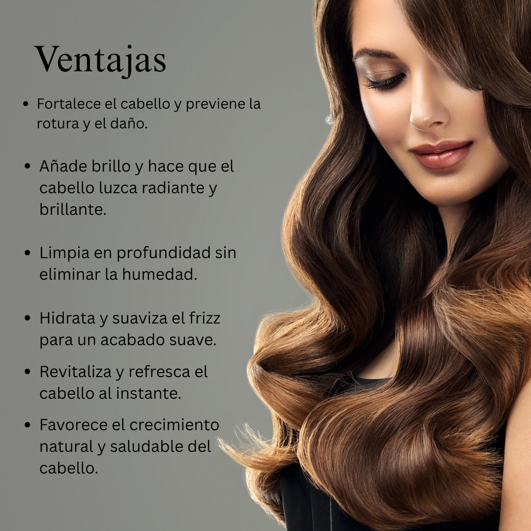 Combinación de hidratación del cabello (limpiador para el cabello y suero para el cabello)