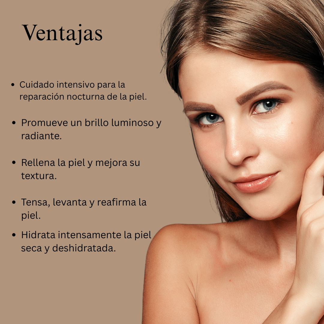24K Oro Crema de Noche Anti-Aging Ayurvédica con Aceite de Bakuchi, Azafrán y Cúrcuma