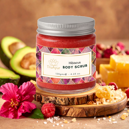 Exfoliante corporal de hibisco y rosa