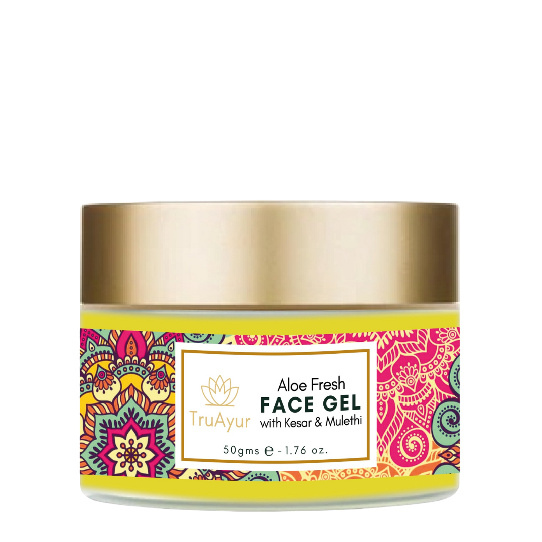 Aloe Fresh Gel facial con Kashmiri Kesar y Mulethi para un brillo radiante y una hidratación profunda