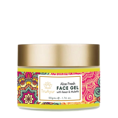 Aloe Fresh Gel facial con Kashmiri Kesar y Mulethi para un brillo radiante y una hidratación profunda