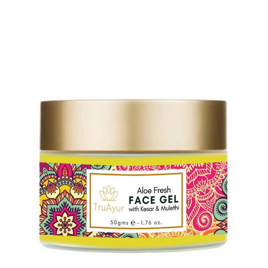 Aloe Fresh Gel facial con Kashmiri Kesar y Mulethi para un brillo radiante y una hidratación profunda